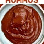 Chocolate hummus in a bowl