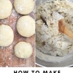 Steps for making manakish dough