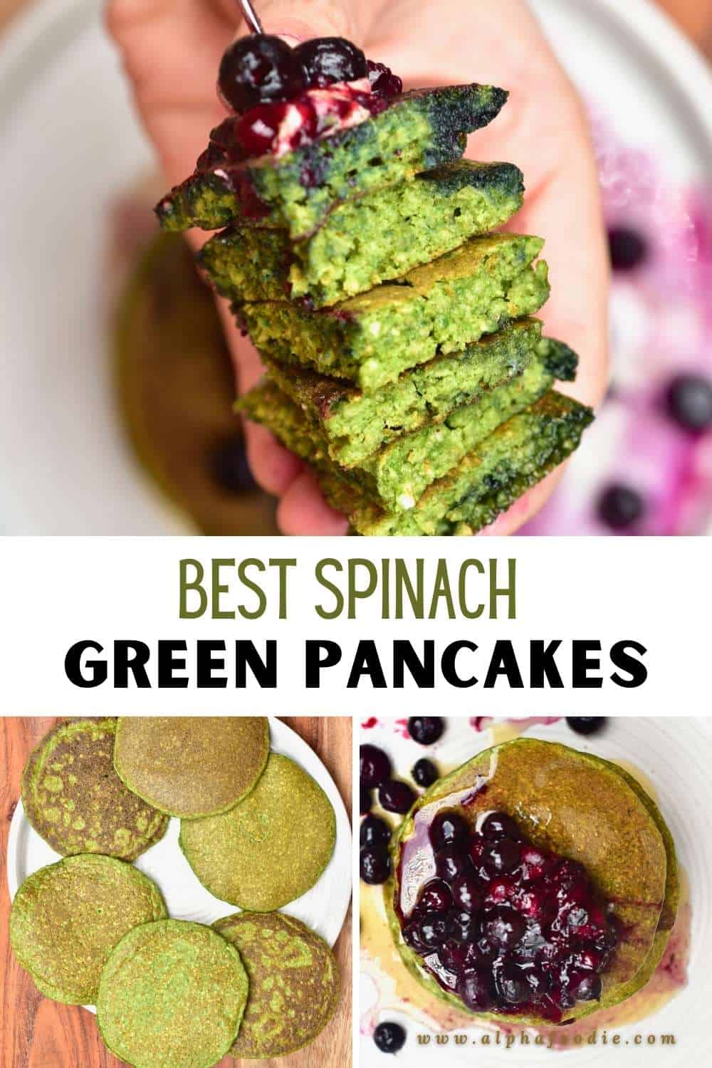 Healthy Oatmeal Spinach Pancakes (GF) Alphafoodie