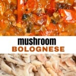 Mushroom pasta sauce and sliced mushrooms