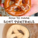 Steps for making pretzels
