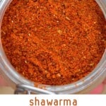 Shawarma spice mix in a jar
