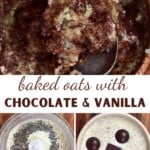 Steps for making baked vanilla chocolate