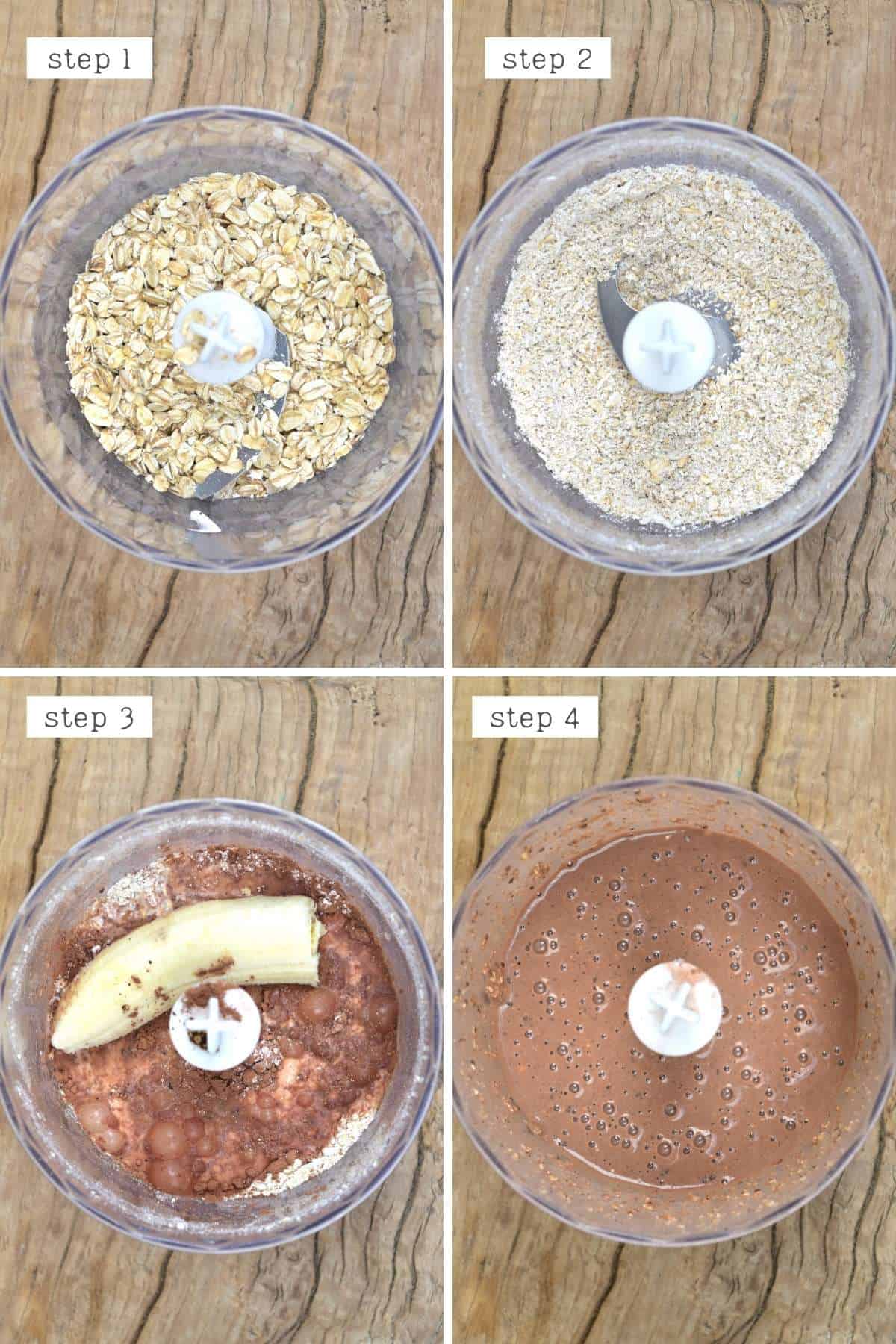 Steps for making chocolate oats