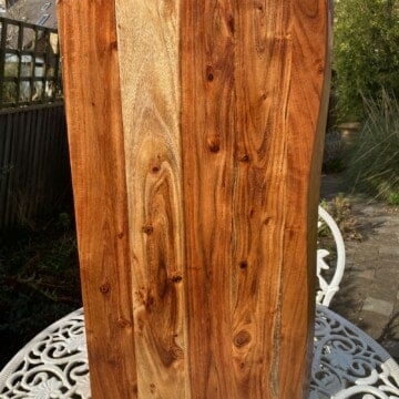 A clean wooden board drying out in the sun