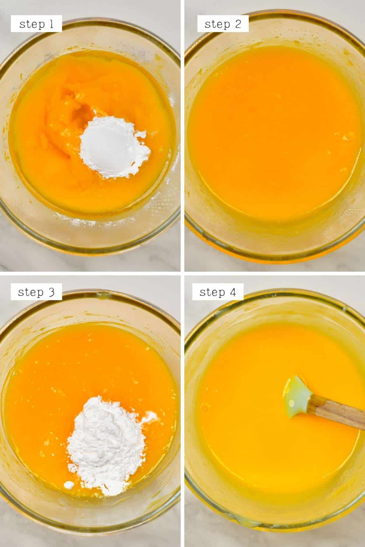 Steps for making mango tapioca mix