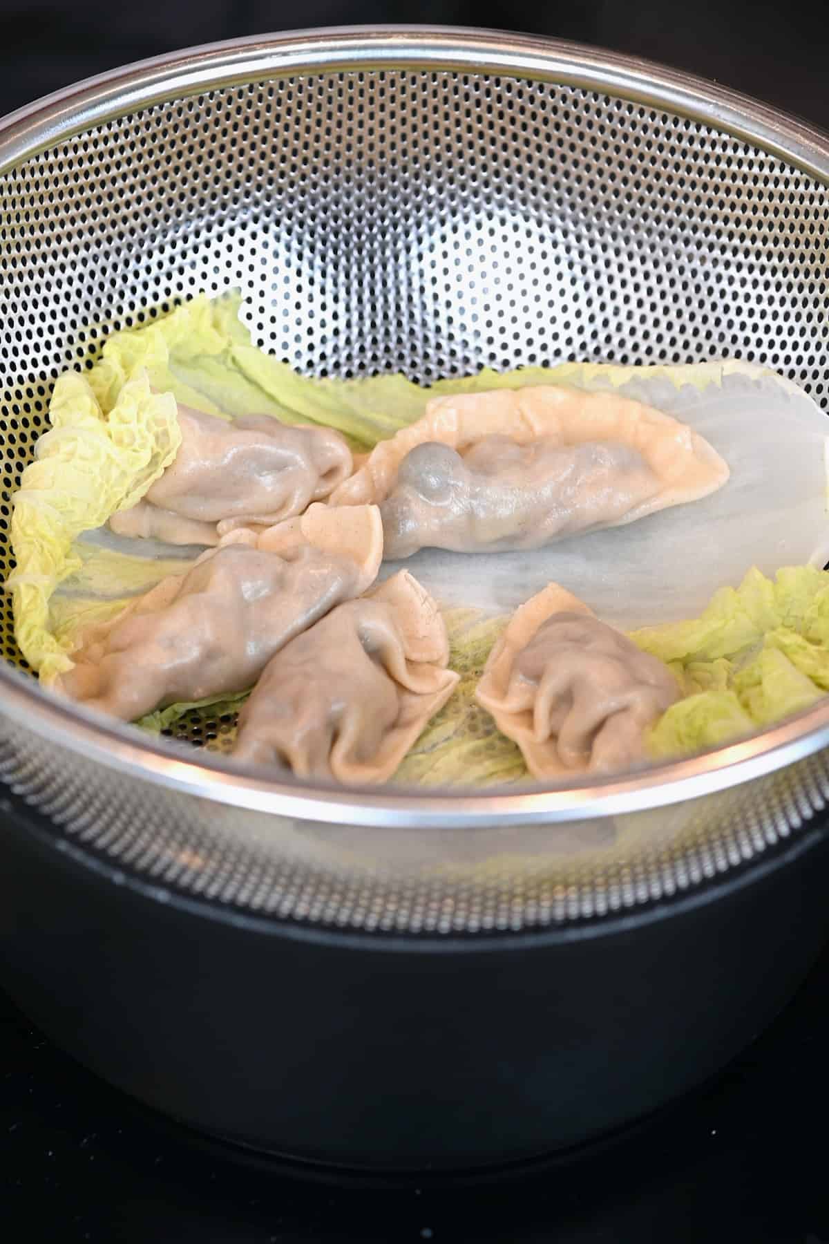 Steamed mushroom dumplings - vegan potstickers