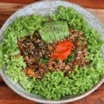 Breakfast bowl with rice egg and avocado - 19