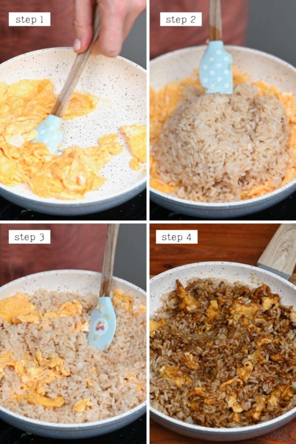 Simple Breakfast Fried Rice with Egg Alphafoodie