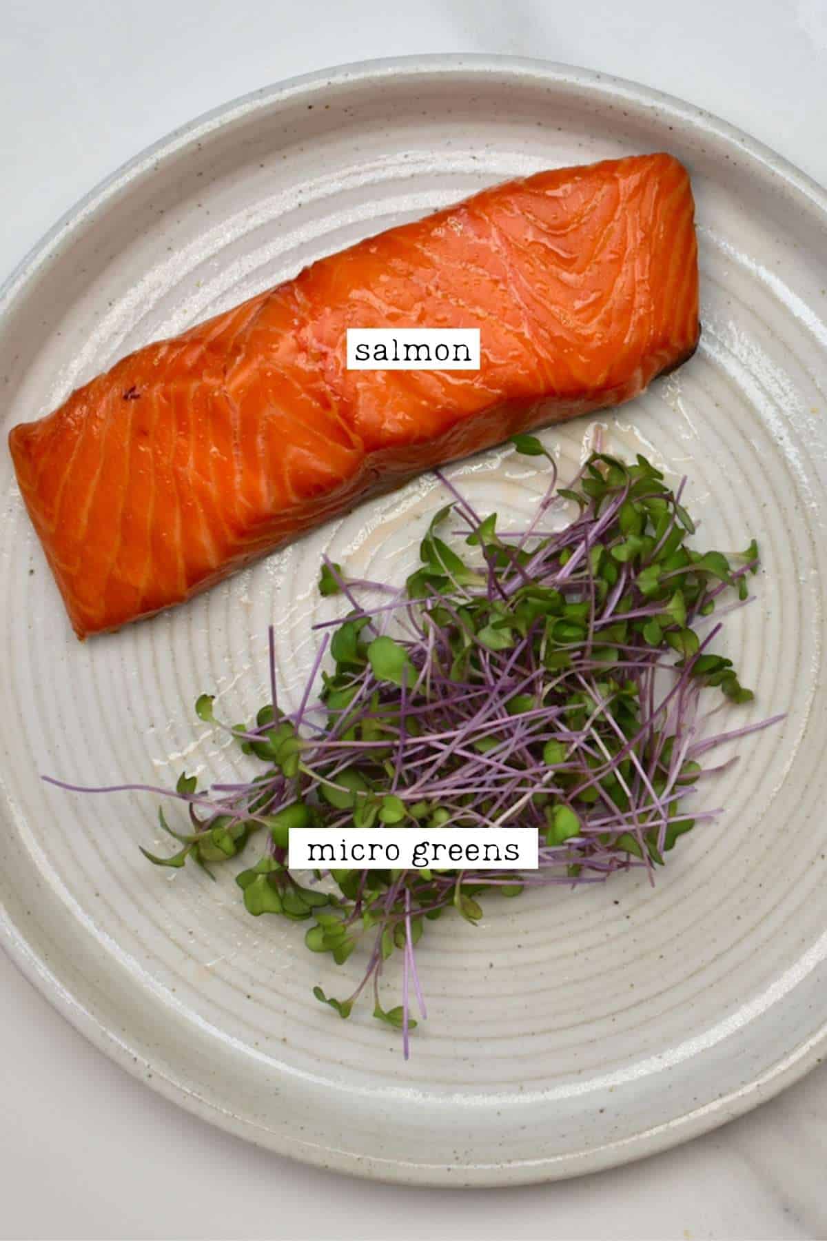 Salmon and micro greens