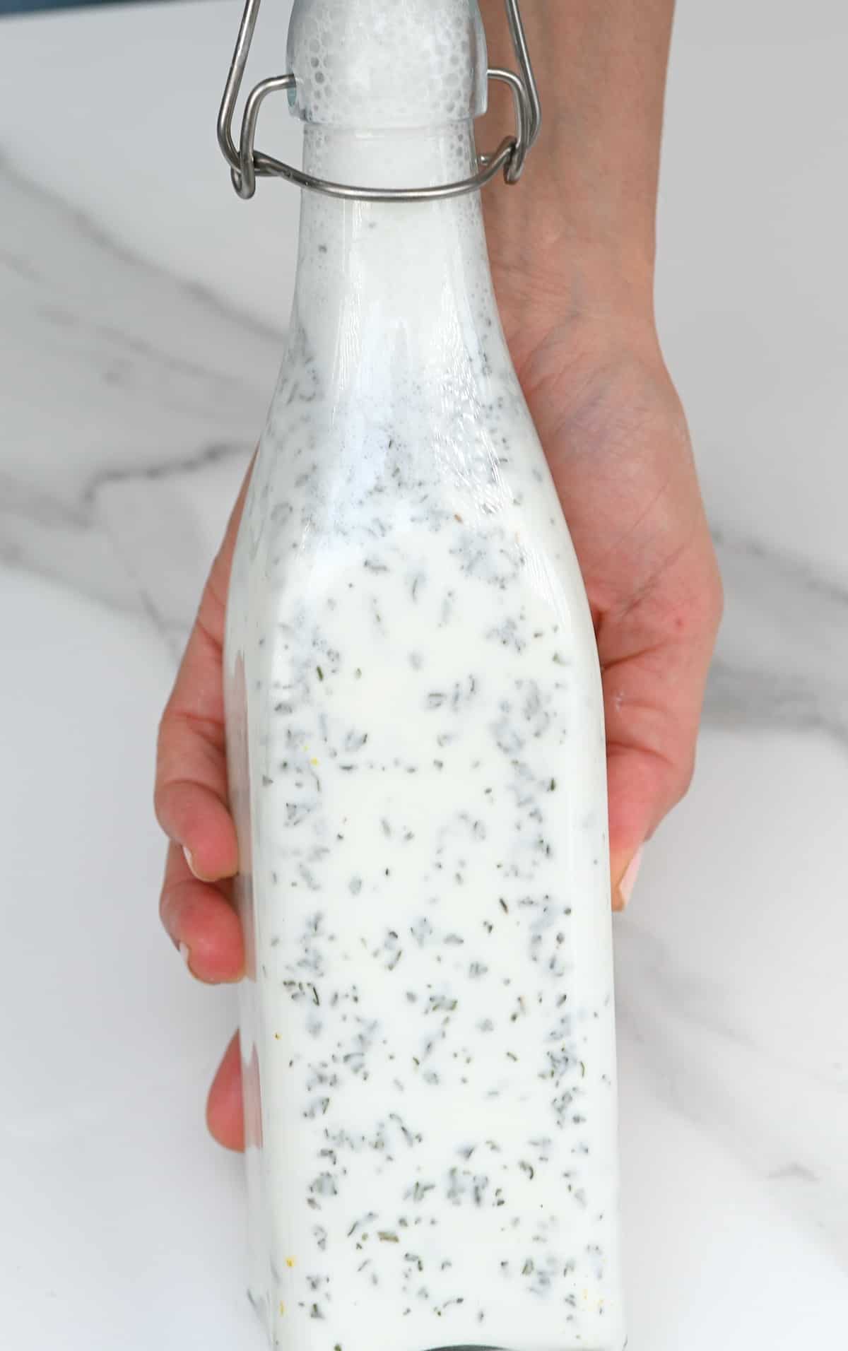 A bottle with ayran