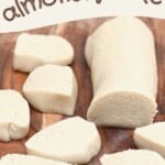 Almond paste cut into slices