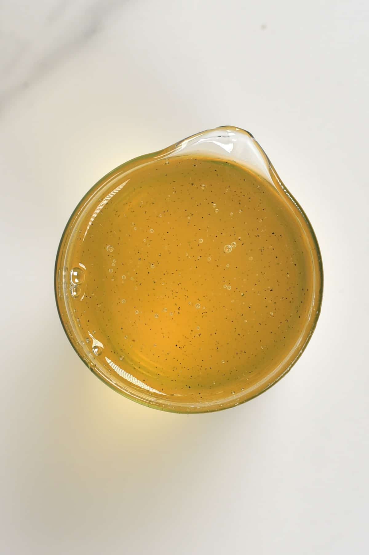 Baklava sugar syrup in a pitcher
