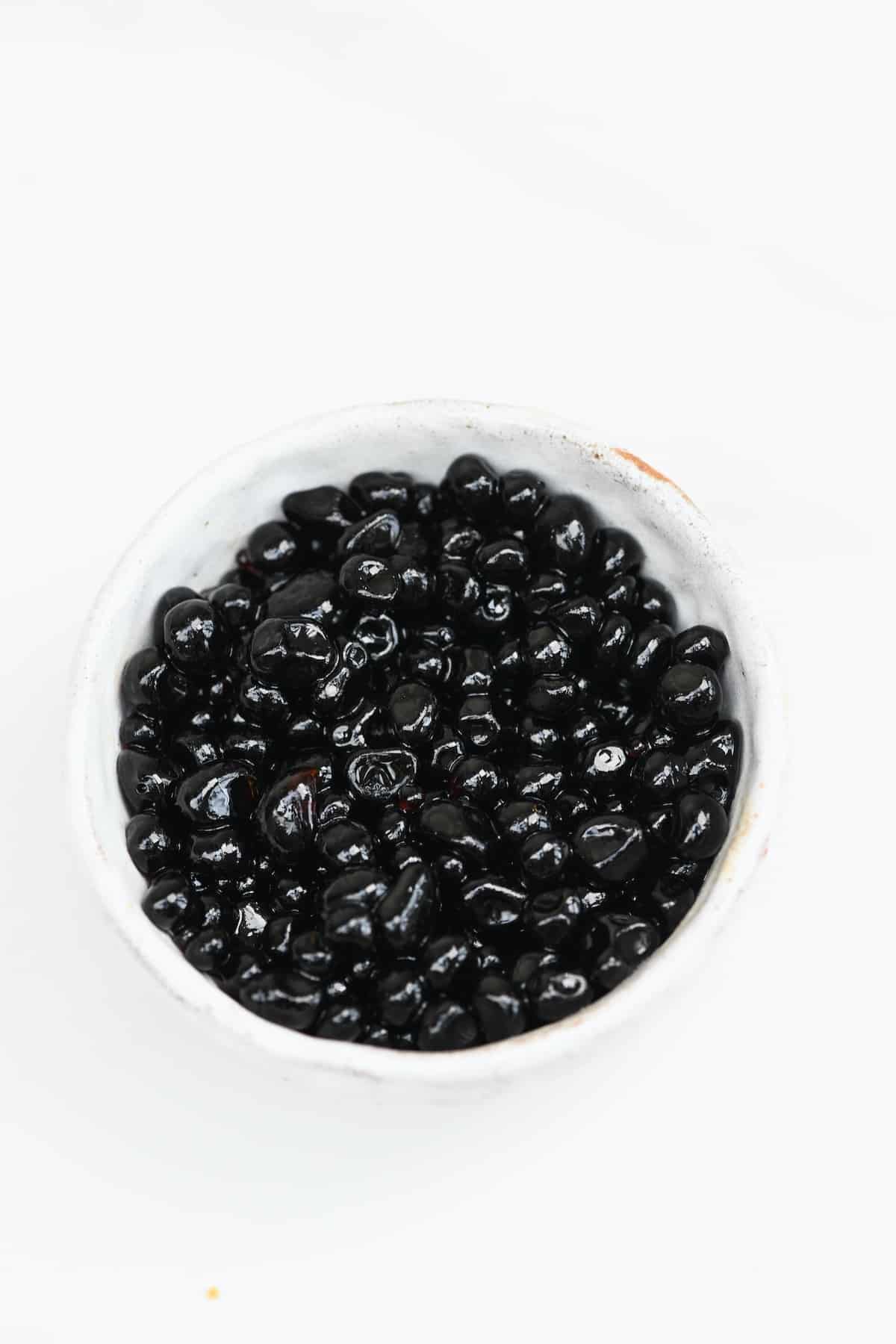 A little bowl with balsamic caviar