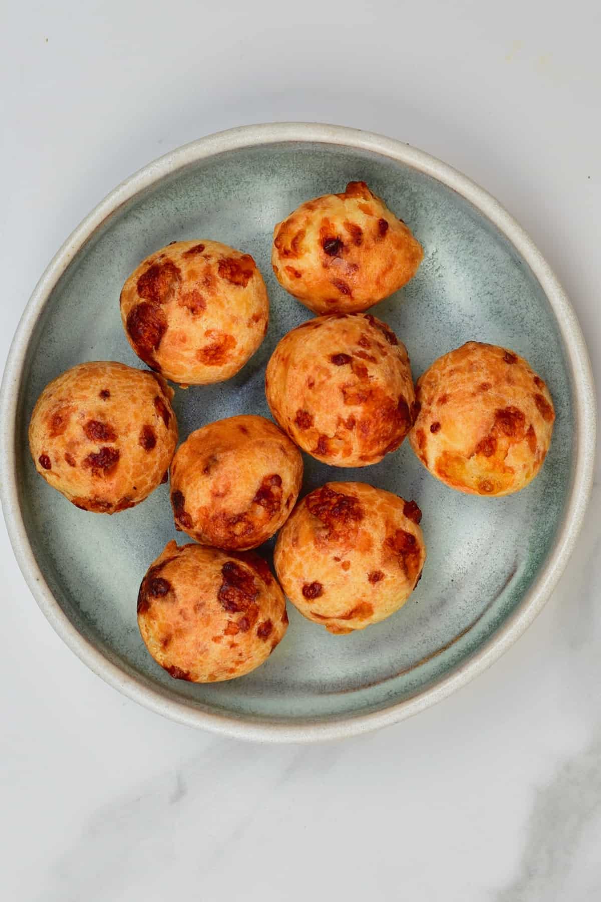 Cheese balls on a plate