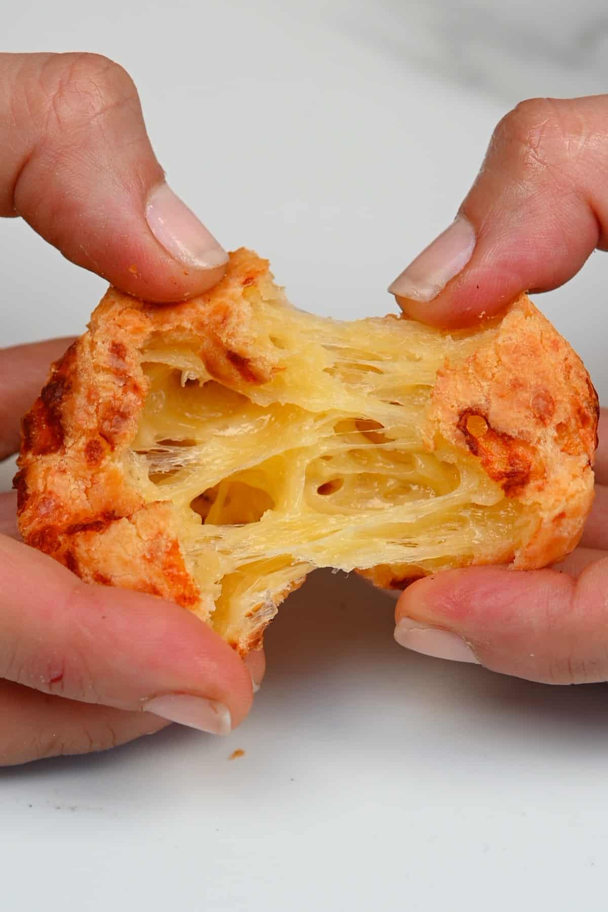 Pulling apart a cheese balls