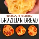 Brazilian cheese balls in a tray