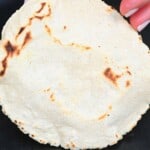 Homemade corn tortilla