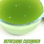 Cucumber juice in a bowl