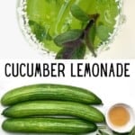 Ingredients to make cucumber lemonade