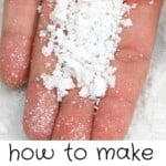 A handful of homemade flaky salt