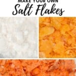 Differently flavored homemade salt flakes