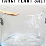 Dissolving salt in a pot with water