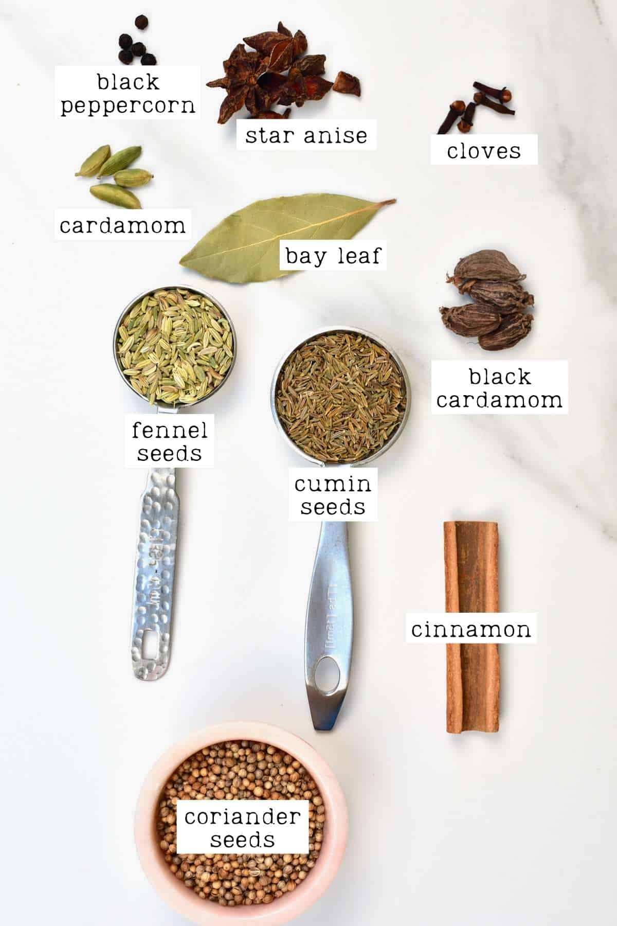 Ingredients for Garam Masala