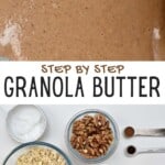 Ingredients to make granola butter