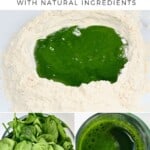 Steps to making green spinach pasta