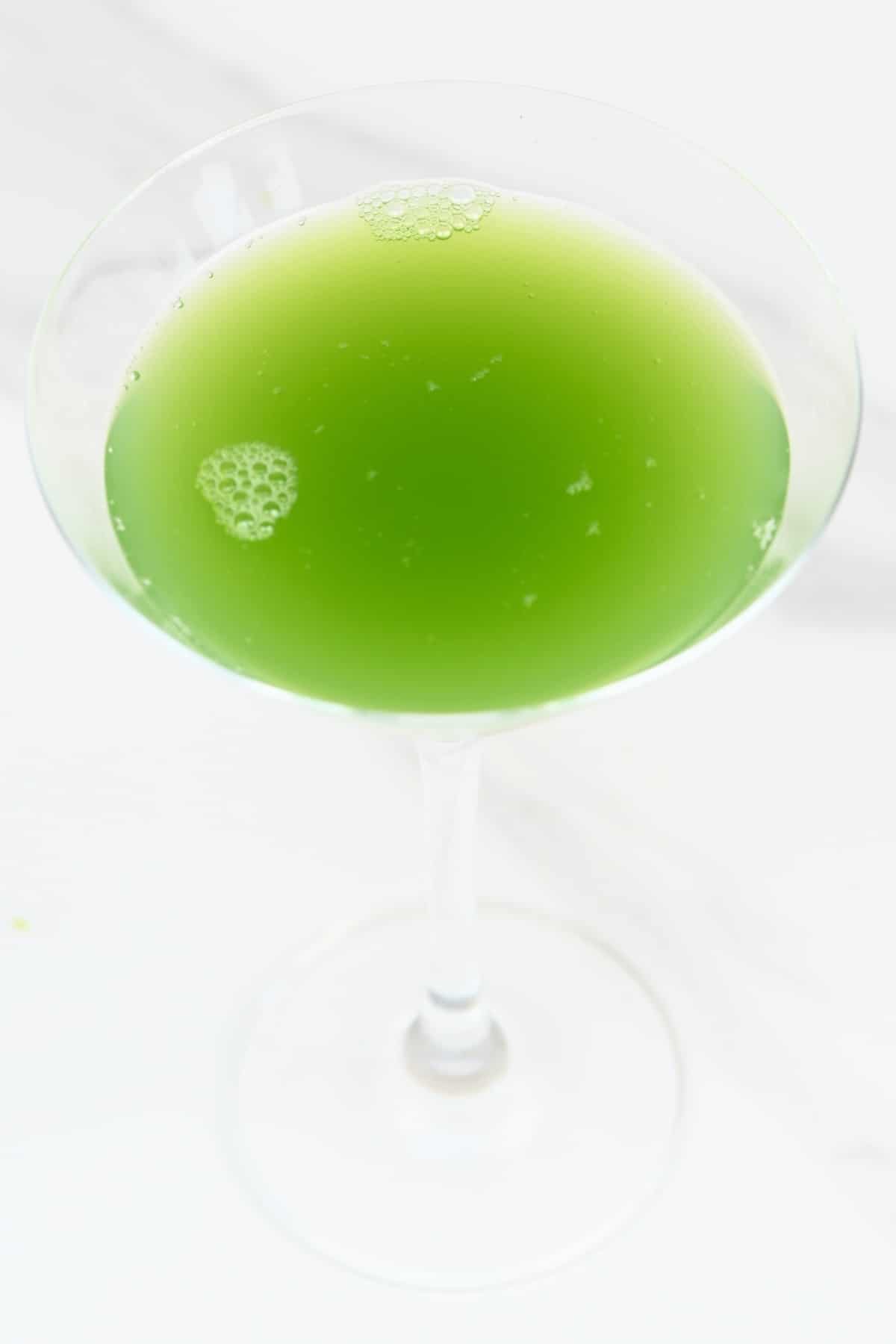 A glass with cucumber juice