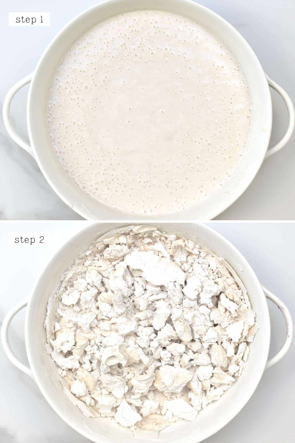 Steps for dehydrating flour starch