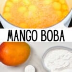 Cooking mango boba