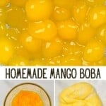 Steps for making mango boba
