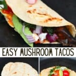 Making mushroom tacos