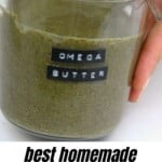 Omega seed butter in a jar