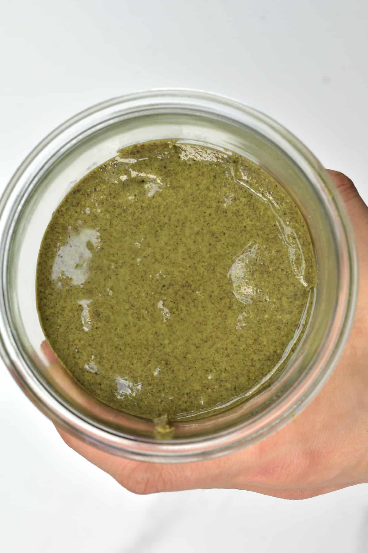 Omega seed butter in a jar