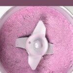 A grinder filled with purple sweet potato powder