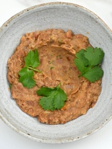 Refried Beans in a bowl