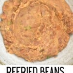 Refried beans in a bowl