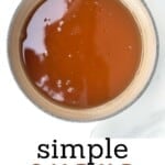 Simple sugar syrup in a pot