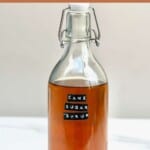 Simple sugar syrup in a bottle