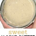 Sweet almond butter in a jar
