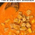 Tofu butter chicken in a pan
