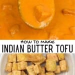 Tofu butter chicken and baked tofu