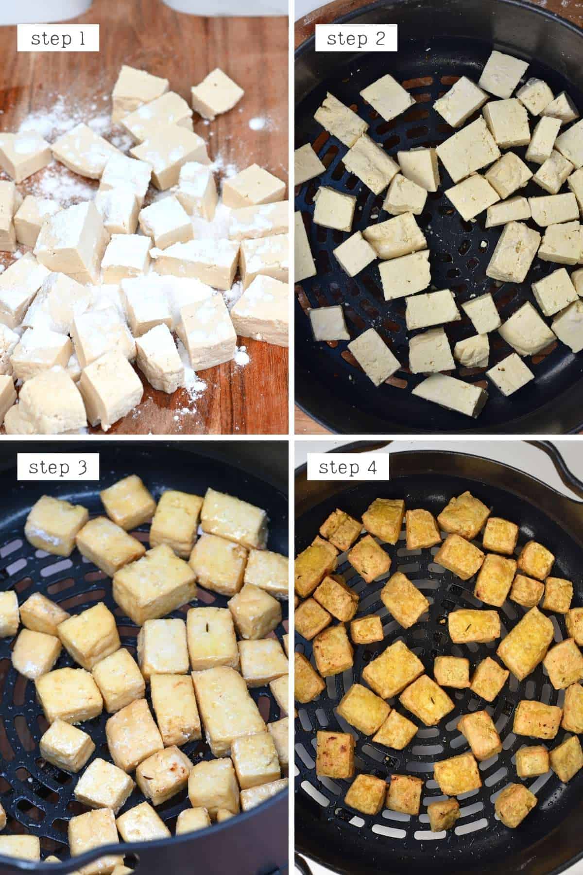 Steps for baking tofu