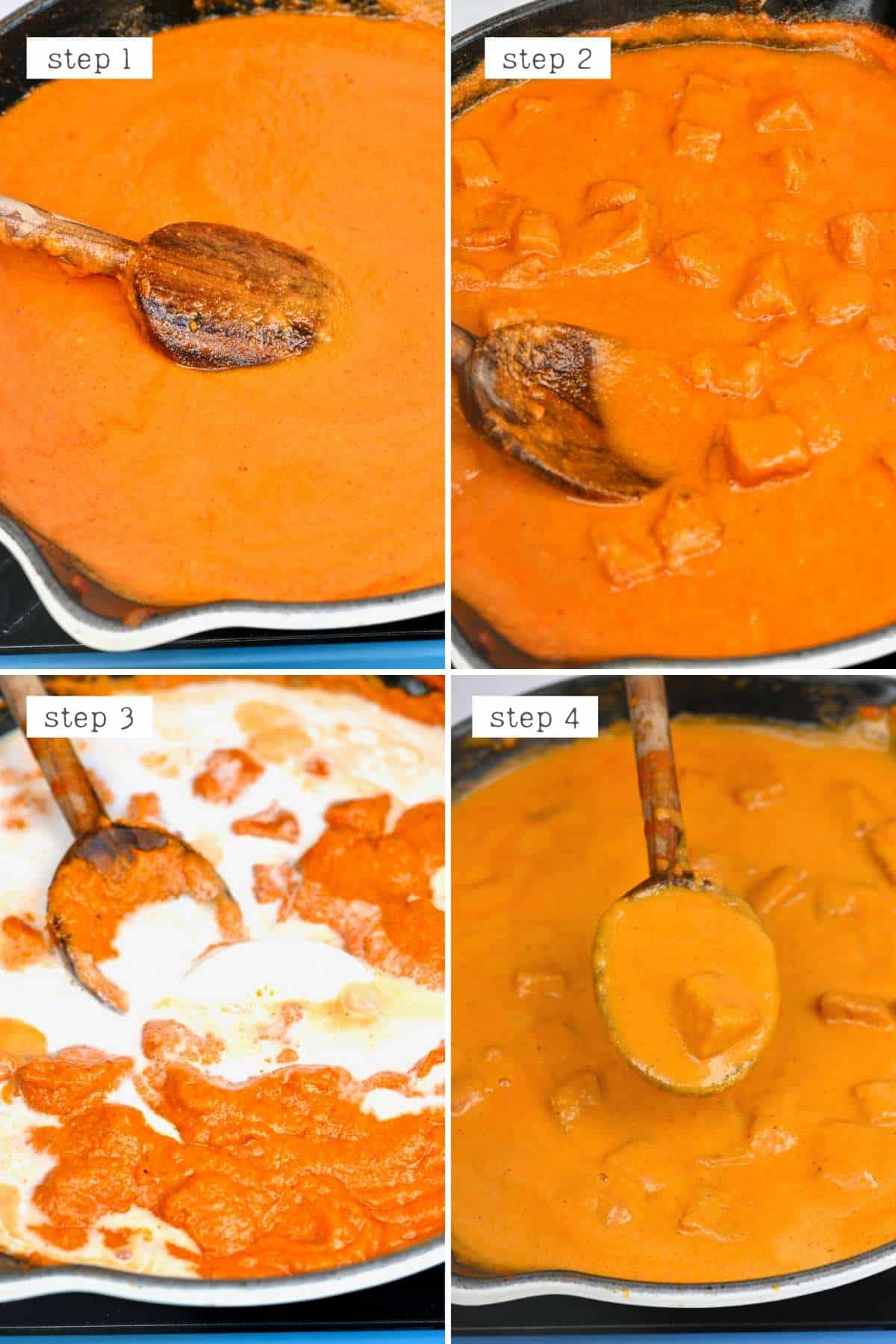 Steps for cooking tofu butter chicken
