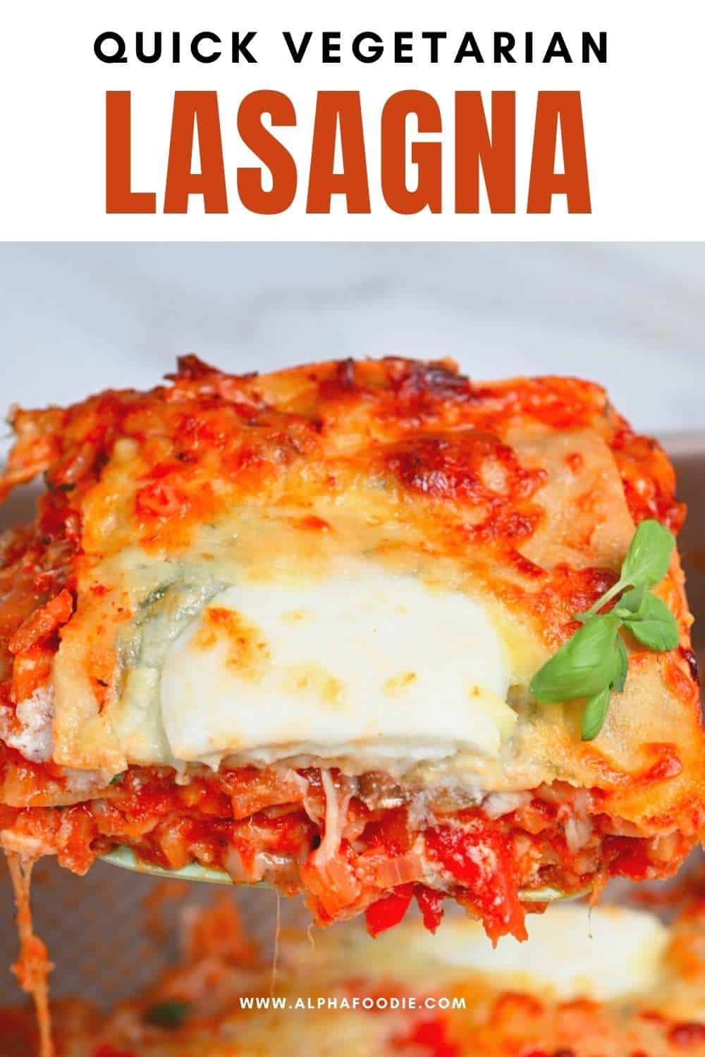 Mixed Veggie Lasagna (Vegetarian Lasagna Recipe) - Alphafoodie