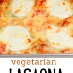 Baking veggie lasagna