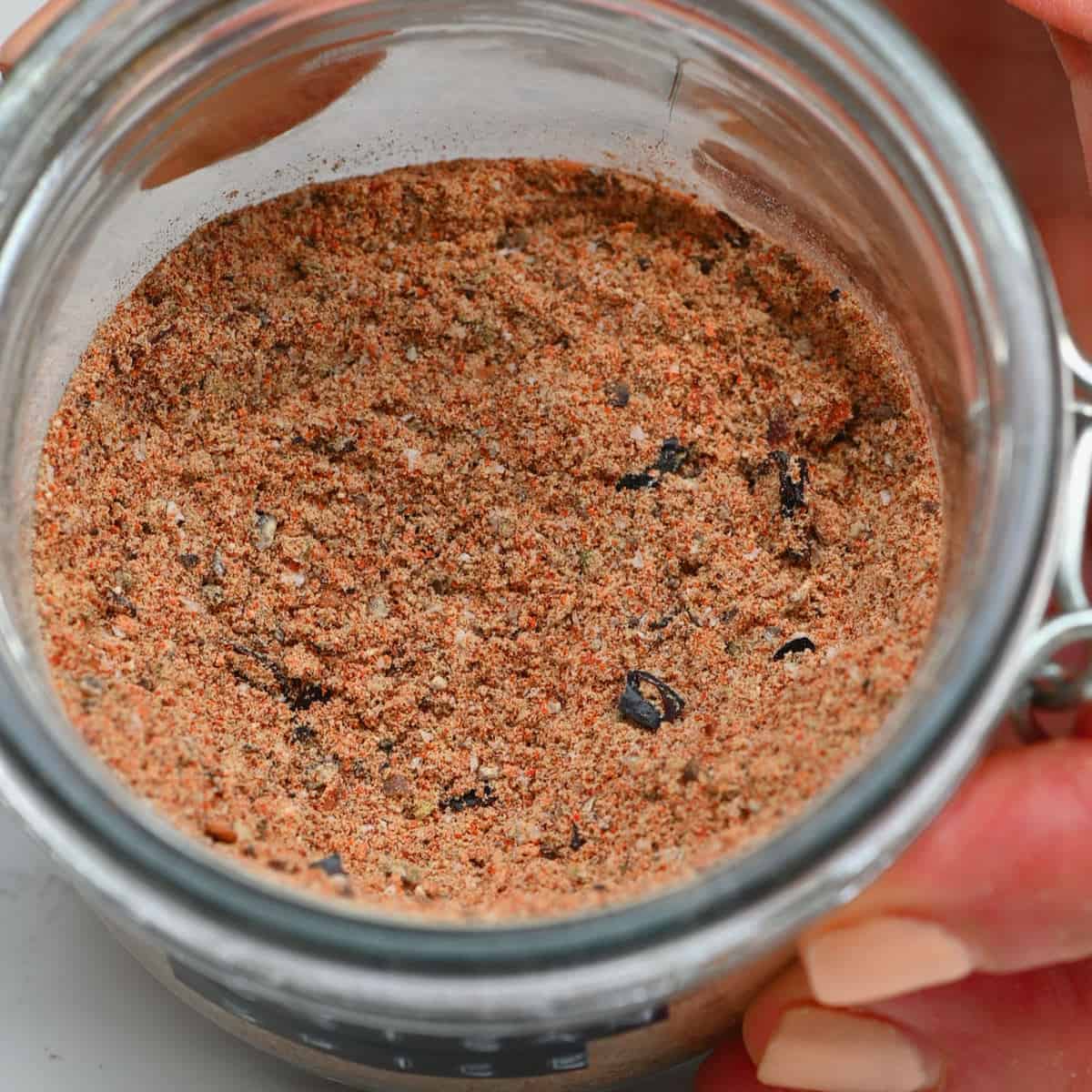 A small jar with Mexican spice blend